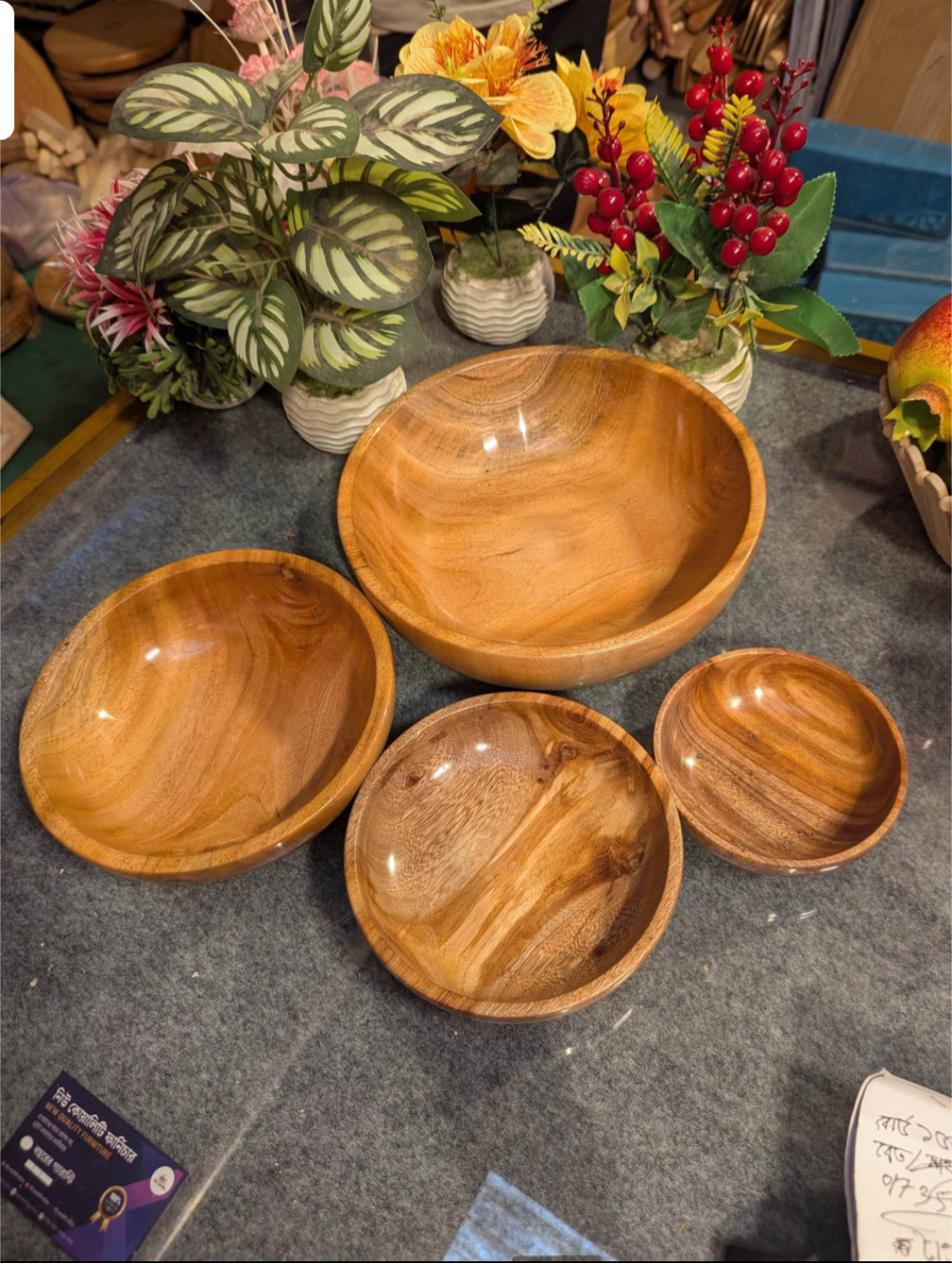 বাটি সেট/ Natural Solid Wood Bati Set [ BA1 ]