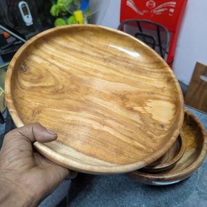 প্লেট / Wood Dining Plate 11”*2”