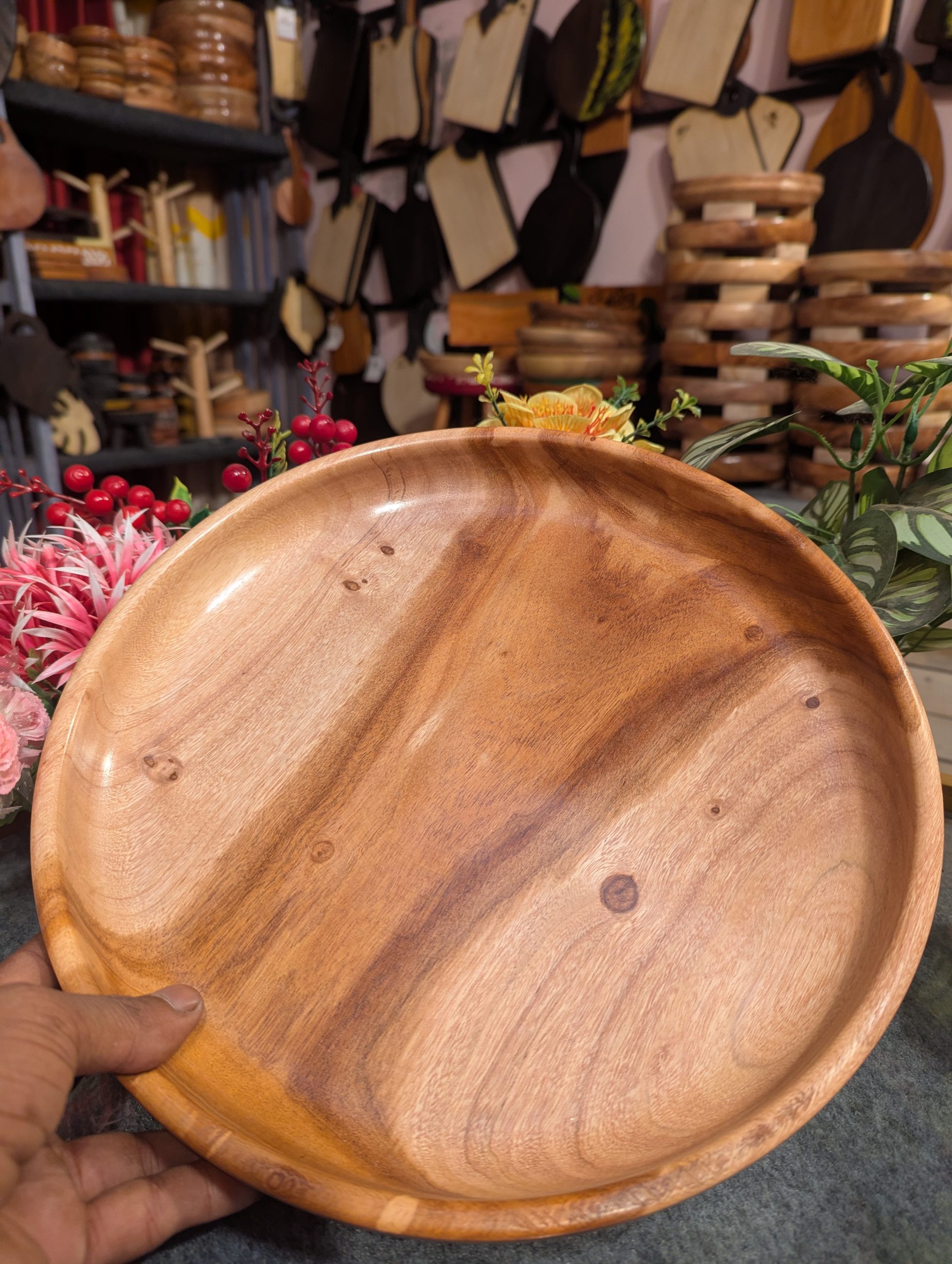প্লেট ১২"/ Wood Dining Plate [PE-12]