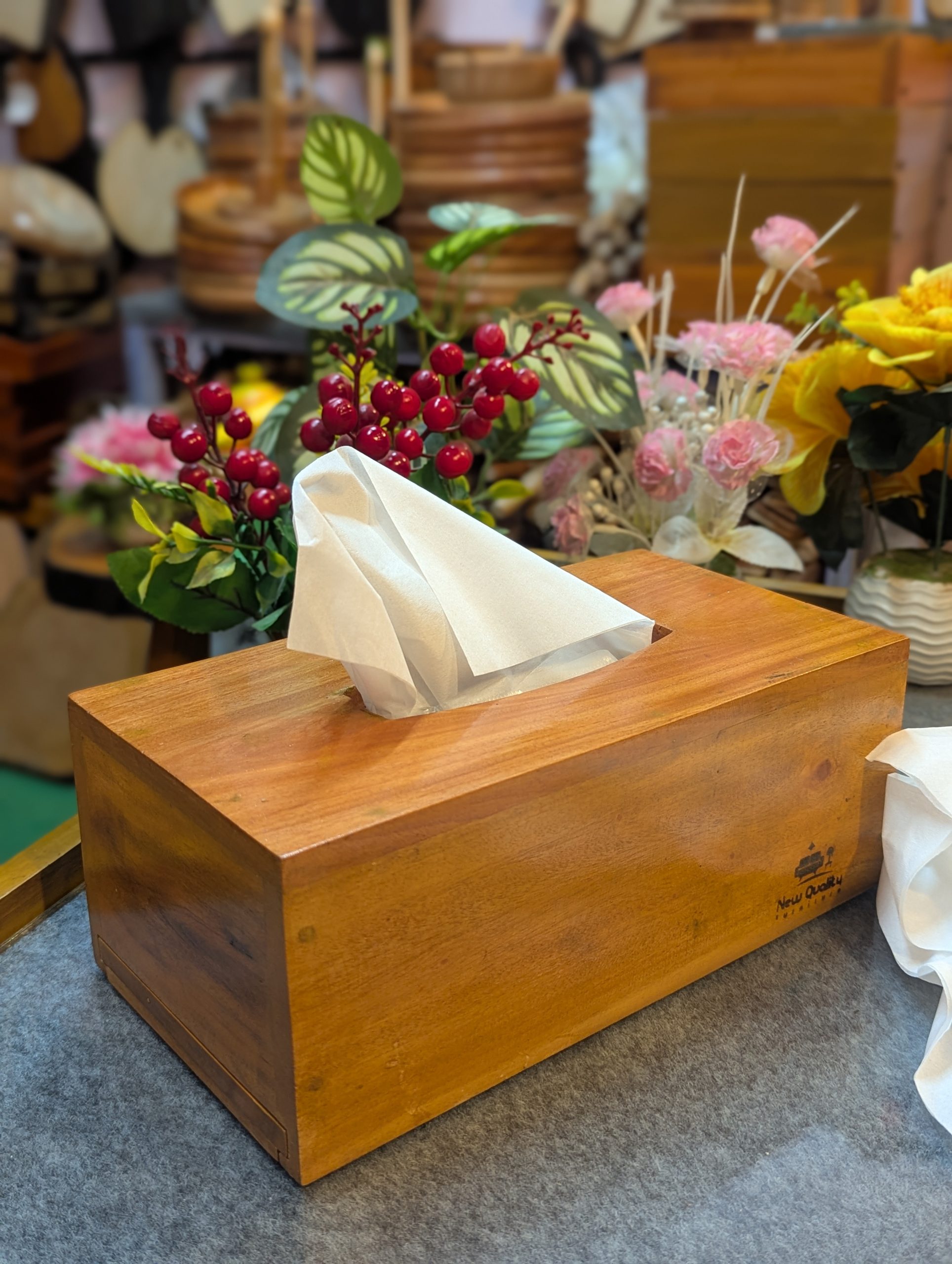 টেবিল টিসু ডয়ের সিস্টেম / Wooden Tissue Holder [ RB-11]