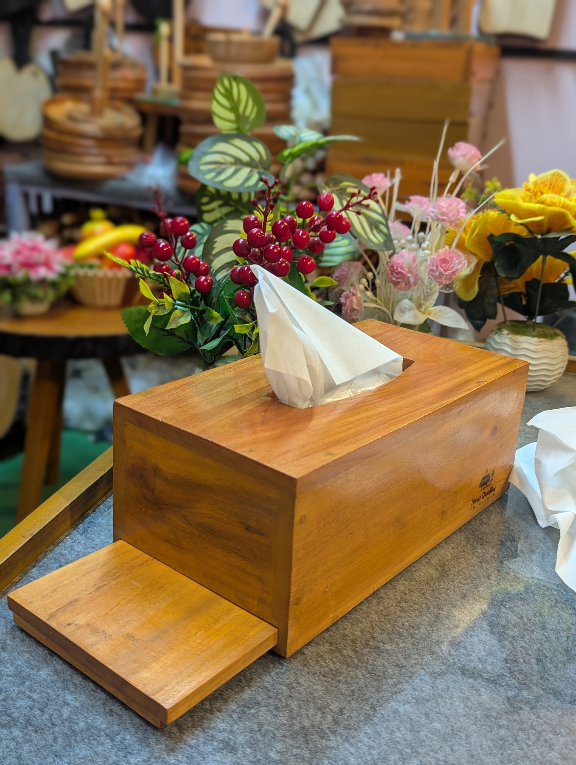 টেবিল টিসু ডয়ের সিস্টেম / Wooden Tissue Holder [ RB-11]