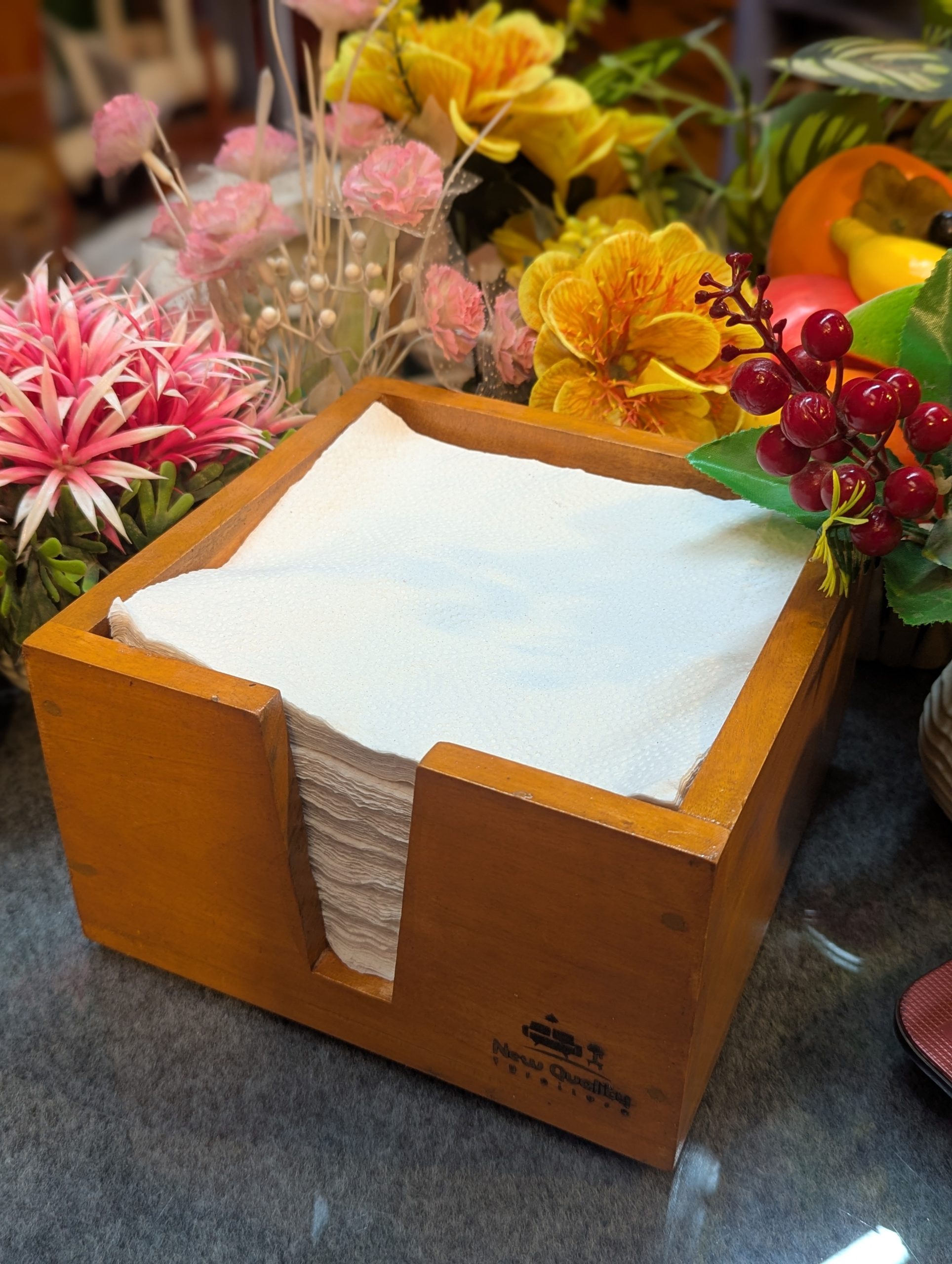 টেবিল টিসু স্কয়ার ডিজাইন / Wooden Tissue Holder [ RB-10]